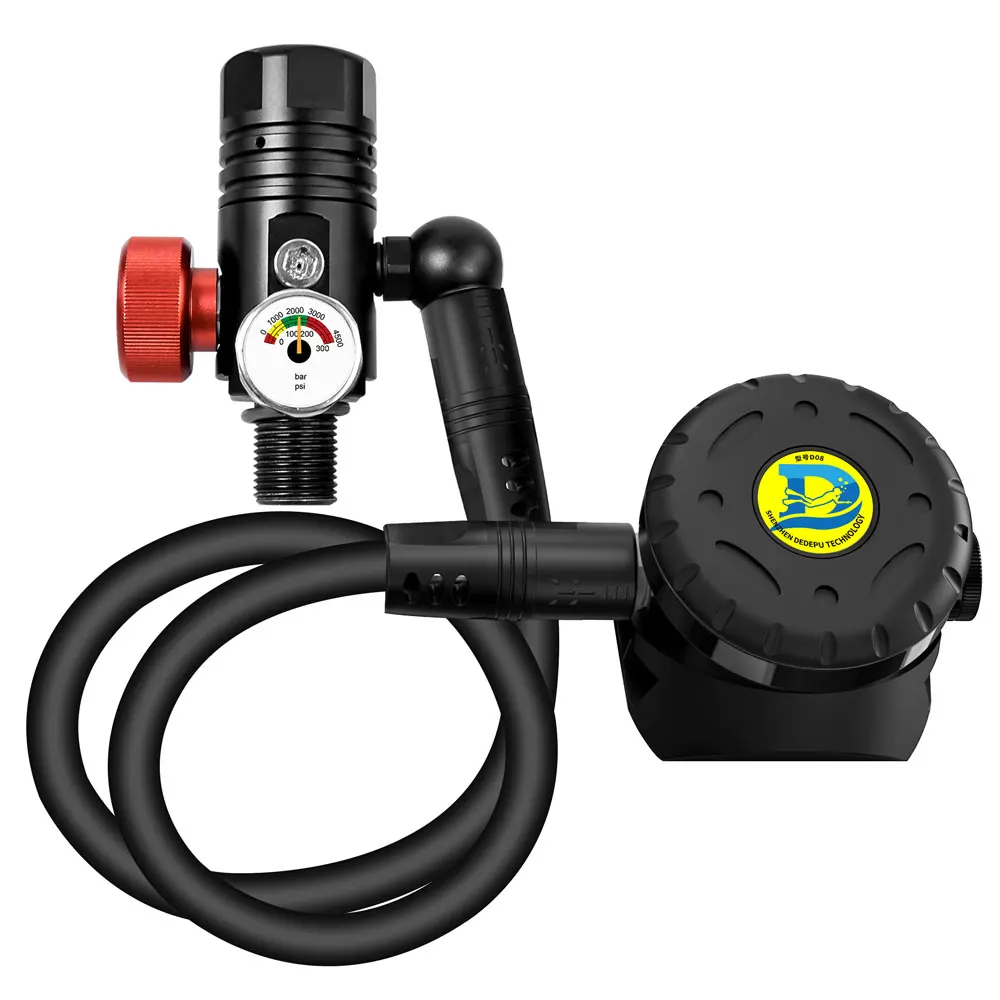 DEDEPU Scuba Diving 1PC Aluminum Alloy First-Stage Regulator, Plastic Second-Stage Regulator, Pressure Gauge for M18*1.5