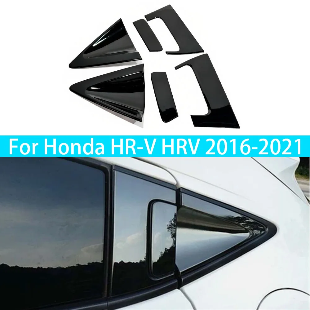 For Honda HR-V HRV Vezel 2014-2021 Gloss Black Carbon Chrome Car Door Bowl Handles Cover Trim Protector Sticker Accessories Auto