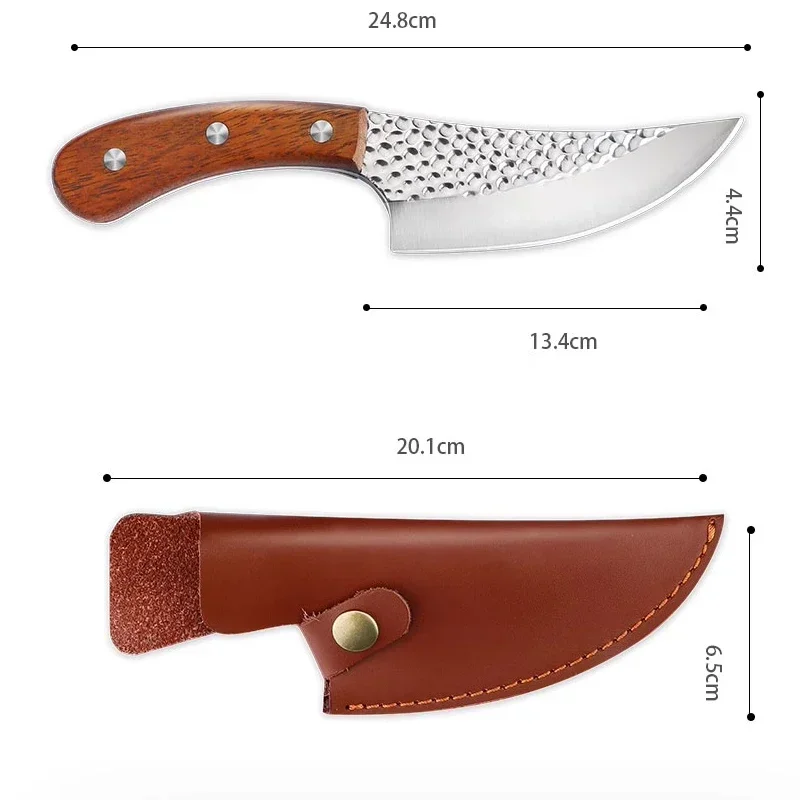 Mongolian wind with set curved knife, sharp boning knife, kitchen multi-functional kitchen knife, high hardness slaughter knife