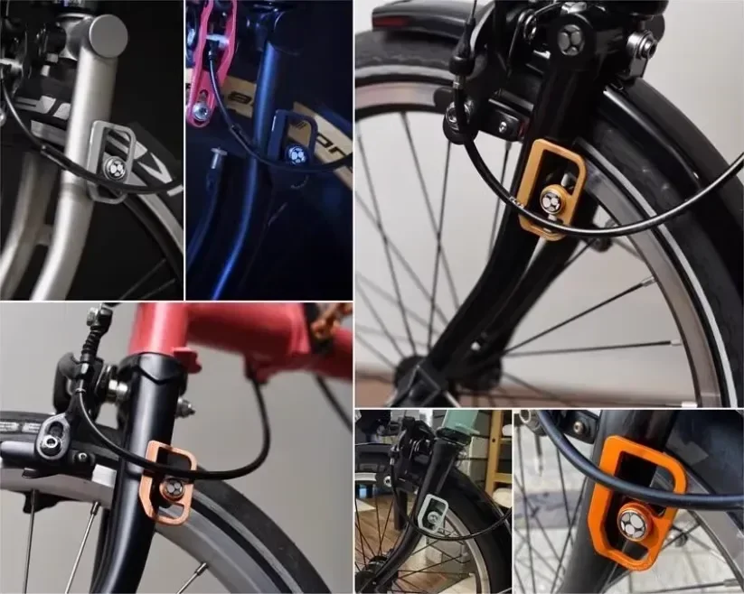 COLORPLUS para horquilla delantera Brompton, placa deflectora de alambre de aleación de aluminio, solo modelo E