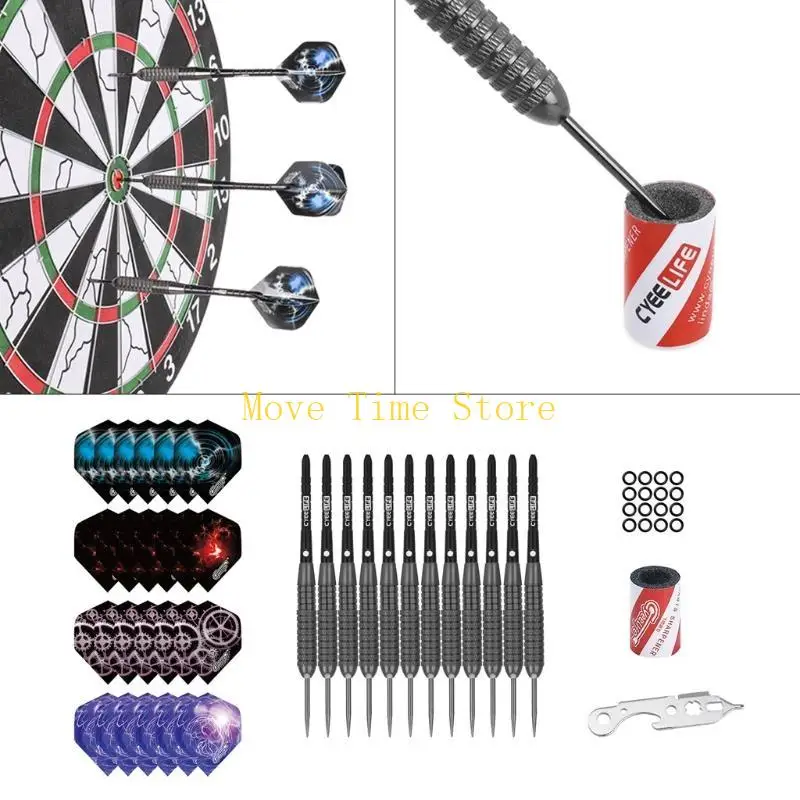 92ME Hard Total Length Steel Tip Darts Barrel Shaft Darts Flights