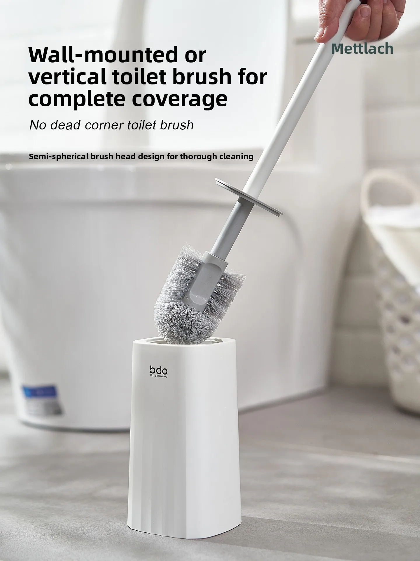 

No-Drill Toilet Bru Set Household Cleaning Tools for Batoom And Toilets Durable Plastic Toilet Cleaner for Stool Holes