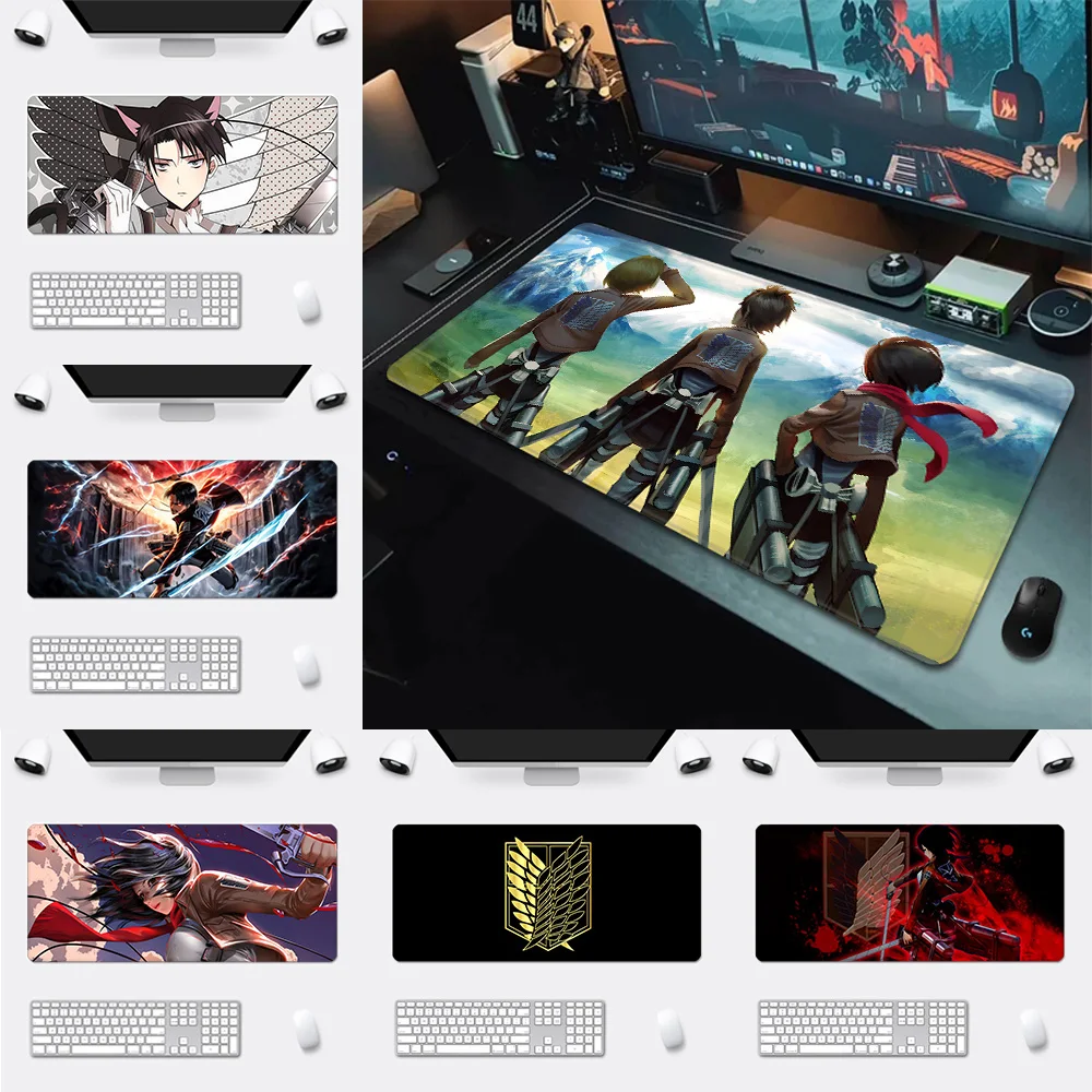 Anime Shingekis no Kyojins Hange Zoe Mousepad HD Printing Computer Gamers Locking Edge Non-slip Mouse Pad Keyboard PC Desk Pad