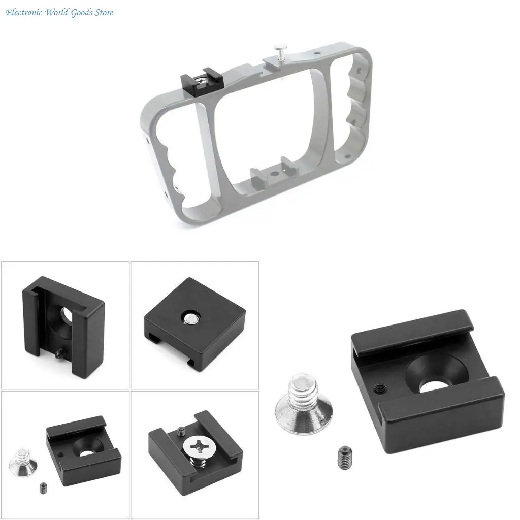 A3PD Camera Hot Shoe Mount Adapter Video Triple Cold Shoe Bracket Light LED Monitors Microphones Studio Flash Video Camera