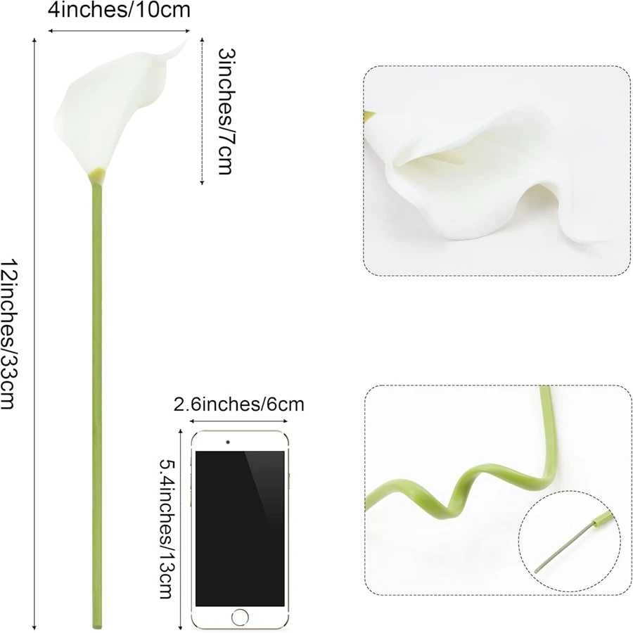 10/20 Stück Künstliche Blumen Hufeisen-Lotus Hochzeit Heim Tisch Festival Halloween Dekoration Outdoor Garten Brautstrauß Geschenke – Detail 8