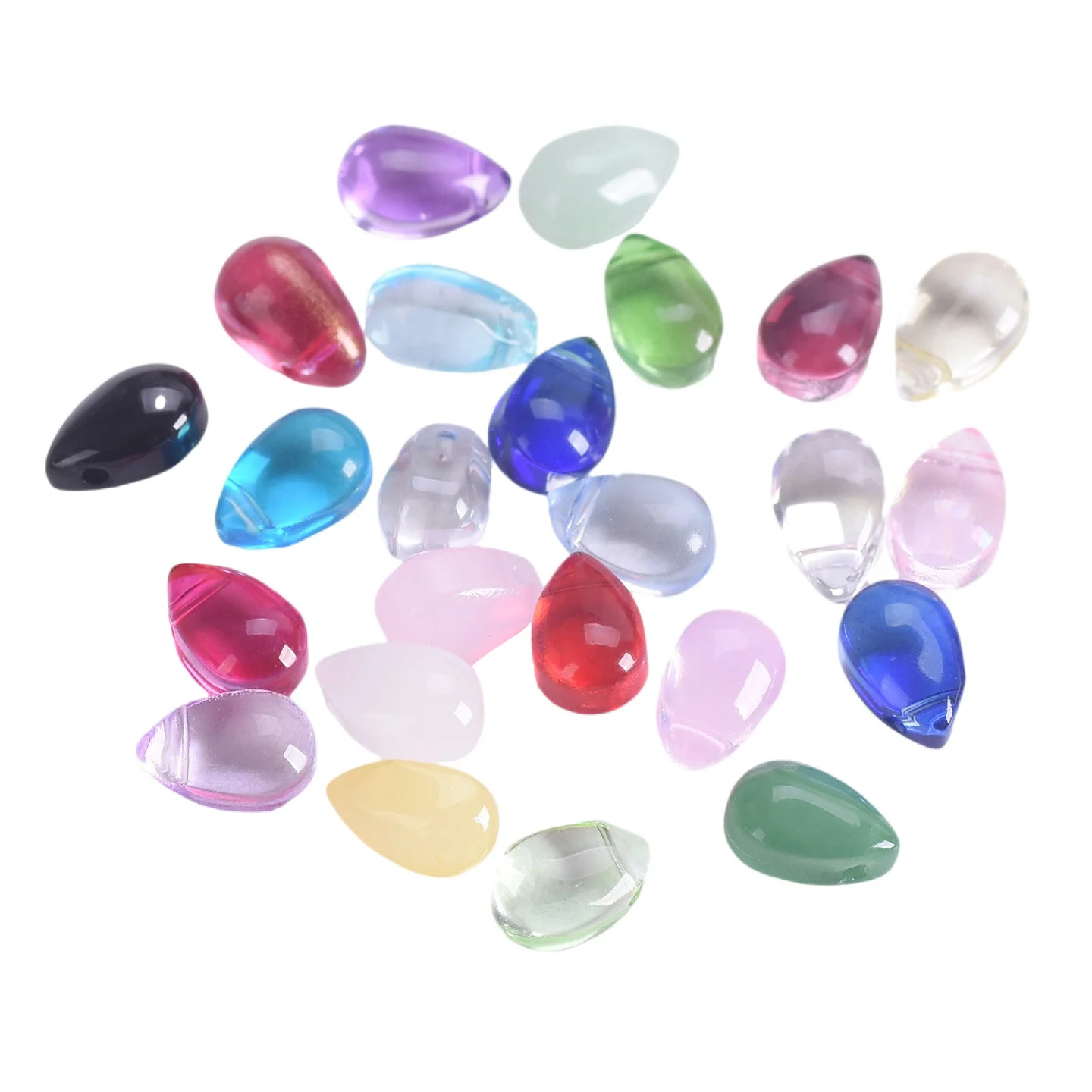 

20pcs 9x6mm Small Teardrop Shape Crystal Glass Loose Crafts Beads Top Drilled Pendants for Earring Jewelry Making DIY Crafts