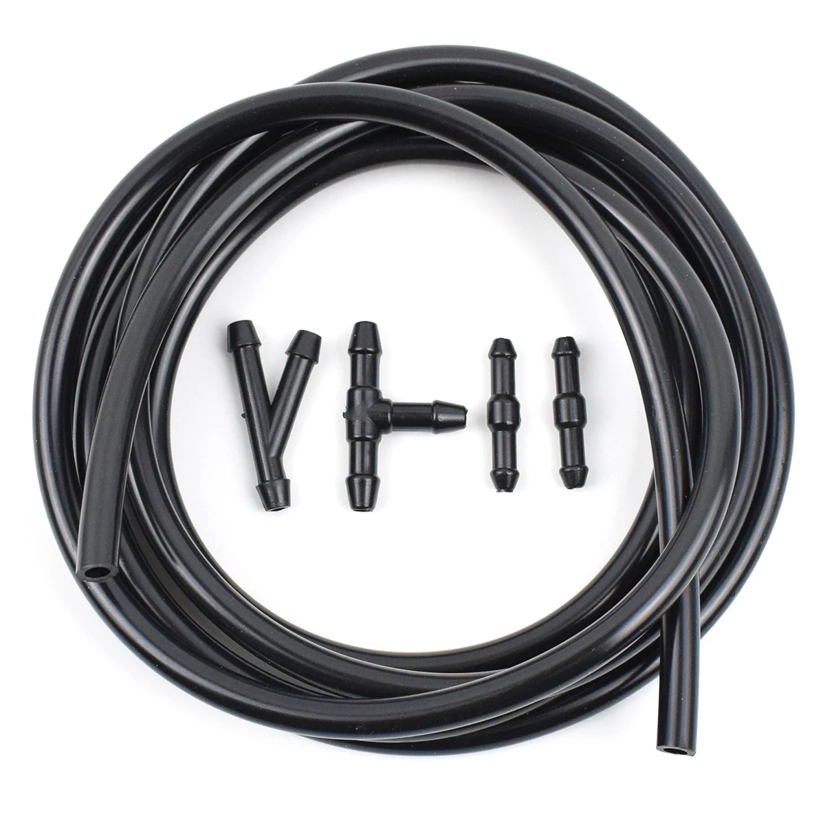 2m Universal Windshield Washer Nozzle Hose Tube Pipe Front Window Headlight Pump Wiper With Connector T Y Straight Water Joiner