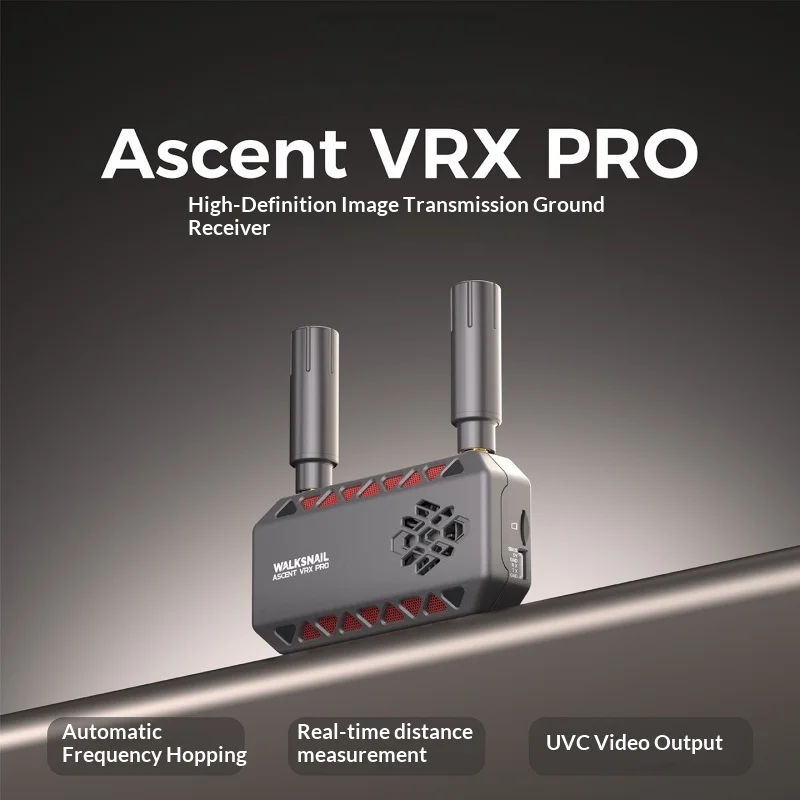 New In Stock Walksnail Ascent Vrx Pro Digital Hd Ground Receiver For Fpv Drone Fixed Wing Rc Car Uvc Video Output