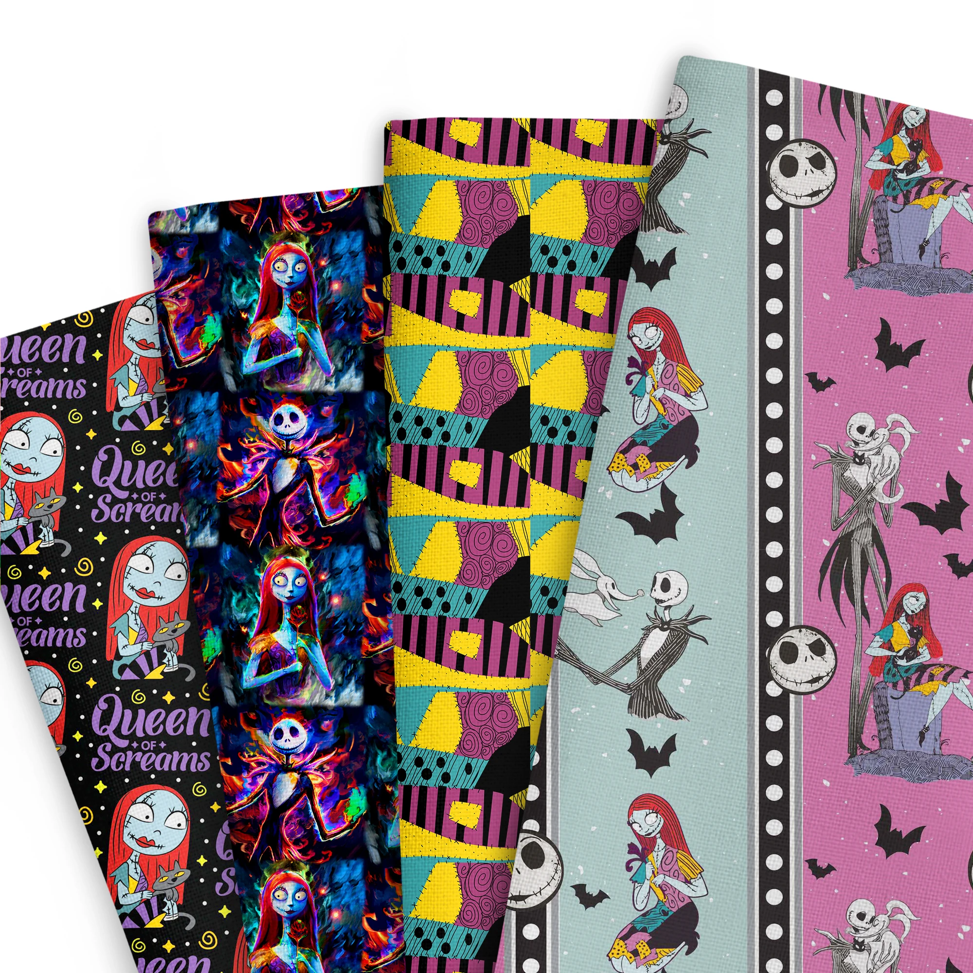 

50*145cm Patchwork Jack Skellington Polyester Cotton Fabric Tissue Sewing Quilting Fabrics Needlework Material DIY Handmade