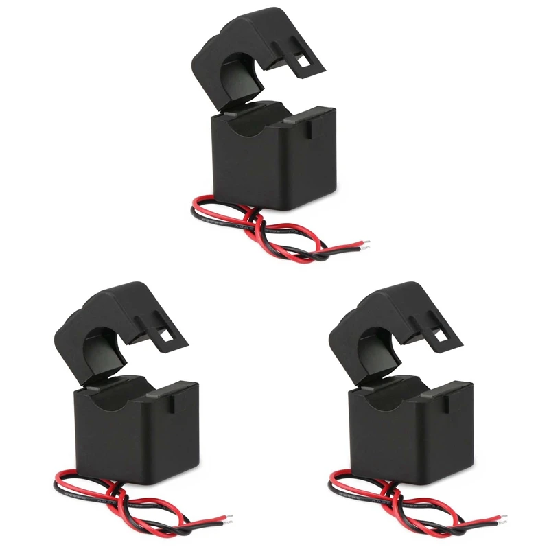 3X Current Transformer,100A 100MA AC Current Sensor, Split Core Amp Transformer Sensing Relay, Mini Clip-On