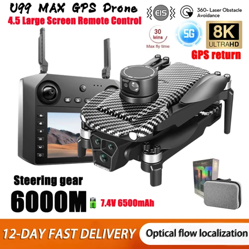 プロのGPS付きドローン,u99,u33,8kカメラ,リモコン,4軸航空写真,5g,fpv rcドロン,6000m,新品,2022