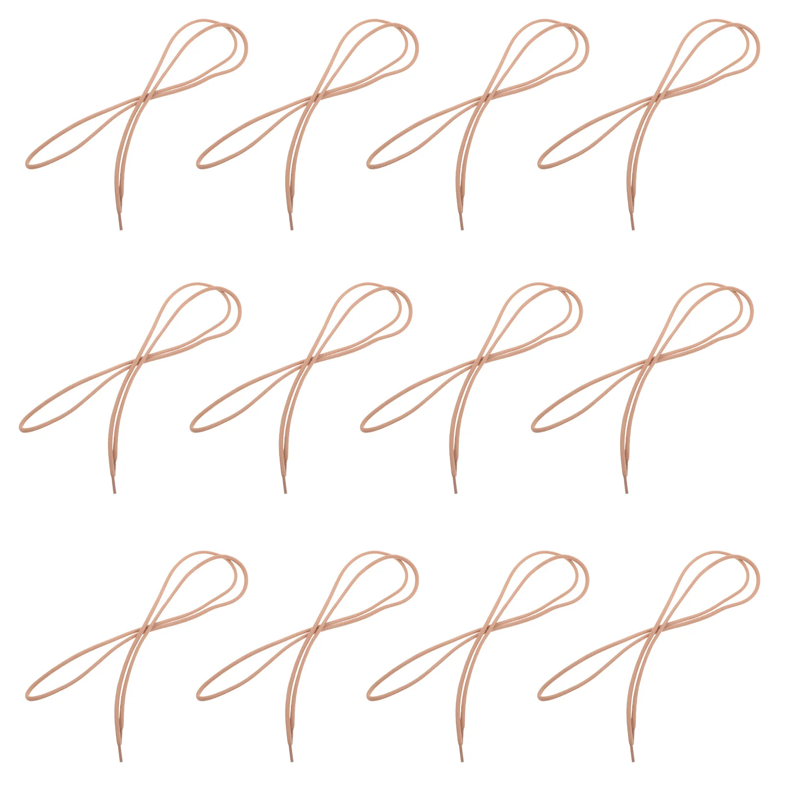 

6Pair Round Polyester Boot Laces Light Brown Hiking Running Athletic Work Shoe Strings for Outdoor Use Shoe Laces for Boots