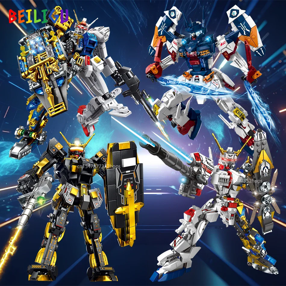 High-tech Future Warrior Robot Building Blocks Battle Mecha Combat Action Figures Bricks Collection Model Toys for Children Gift