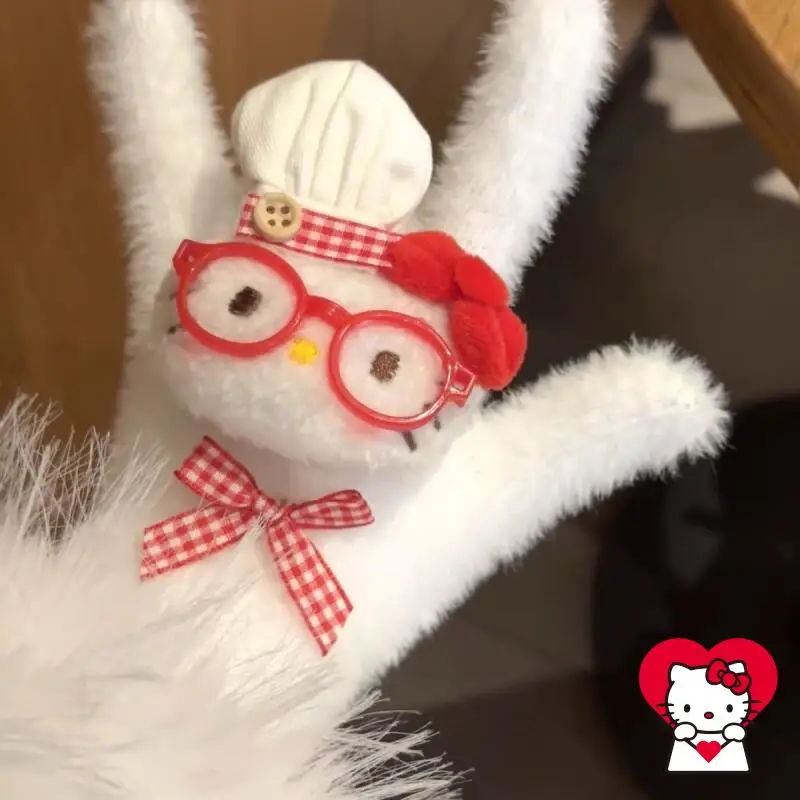 قفازات Sanrios اللطيفة Hello Kittys Girly قفازات ركوب الدراجات الدافئة موضة محمولة متعددة الاستخدامات مريحة وناعمة ومبتكرة هدايا راقية #4