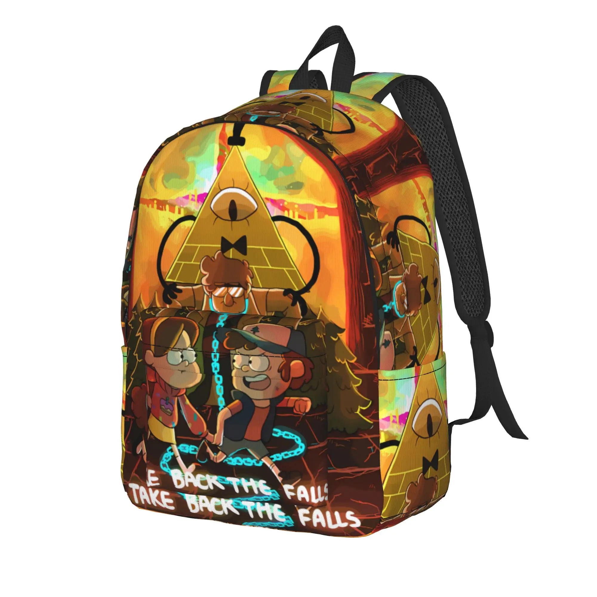 Backpack Women Gravitys Anime Falls Pattern Backpacks Polyester Fashion School Bags College Custom Rucksack