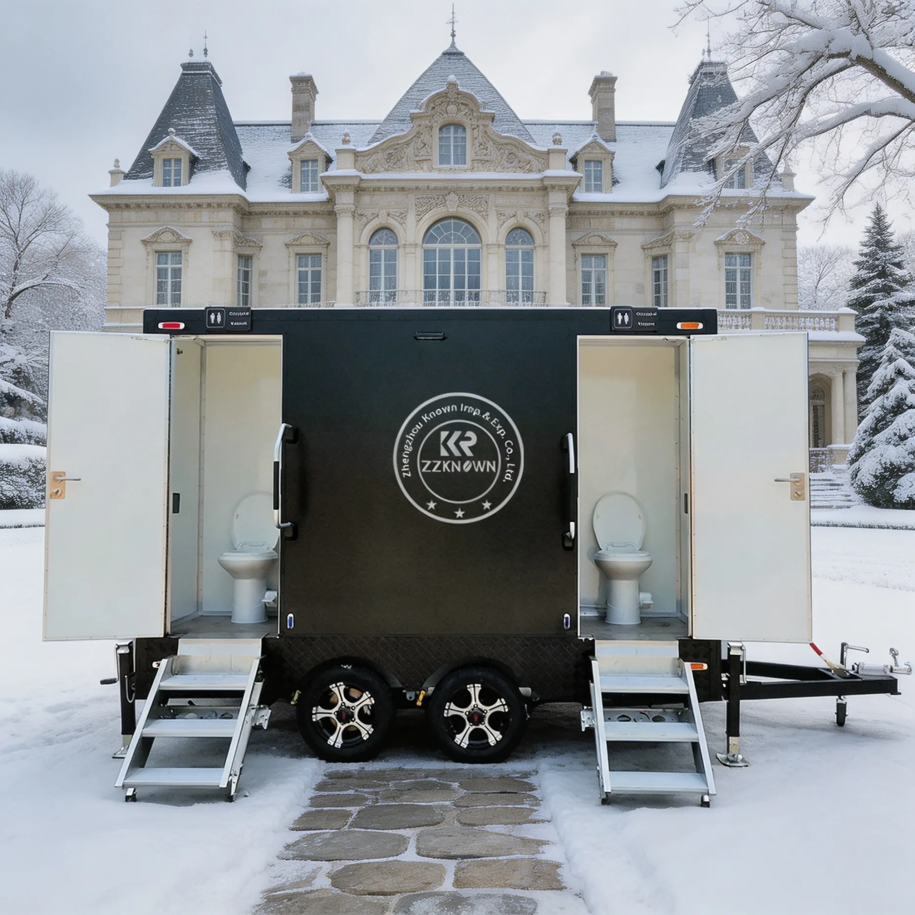 

Usa Uk Standard Restroom Trailer Mobile Bathroom Trailer Outdoor Multifunctionalcab Portable Toilet Trailer for Business
