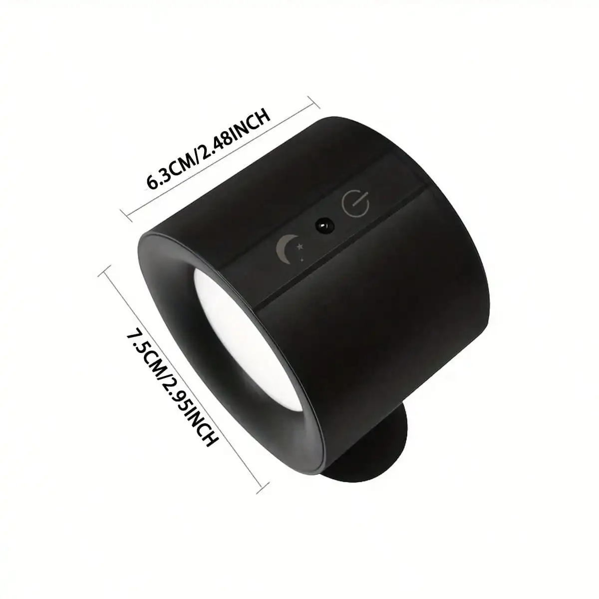 1Pc LED Double-Sided Magnetic Wall Light: 360° Rotatable, 3-Color Touch Control USB Lamp for Home