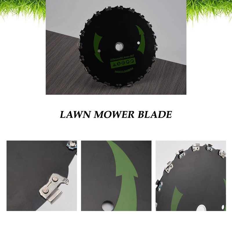 Imagem -03 - Chain Saw Tooth Mower Blade Chainsaw Cortador de Escova Resistente para Gás Aparador Elétrico para Jardim