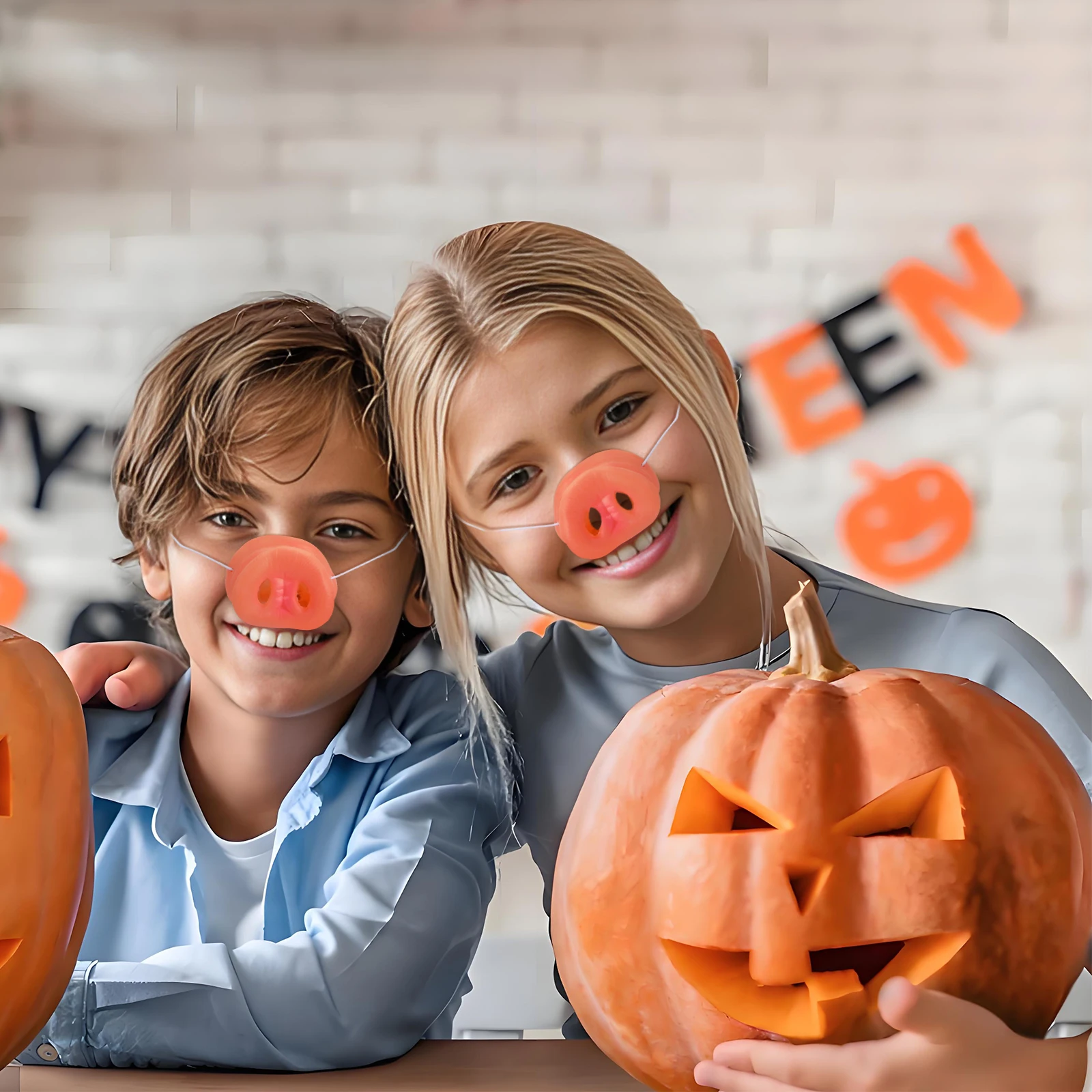 8 Pcs Big Dress Halloween Costumes Cosplay Animal Mask Make up Elastic Band