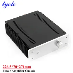 226.5*70*271mm All-aluminum Power Amplifier Chassis with Heatsink Switch Volume Knob Diy Audio Amplifier Case Shell