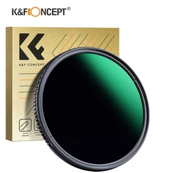 K&F Concept ND3-ND1000 ND Filter Adjustable Neutral Density Filter With Antireflective Green Film 49mm 52mm 67mm 72mm 77mm 82mm