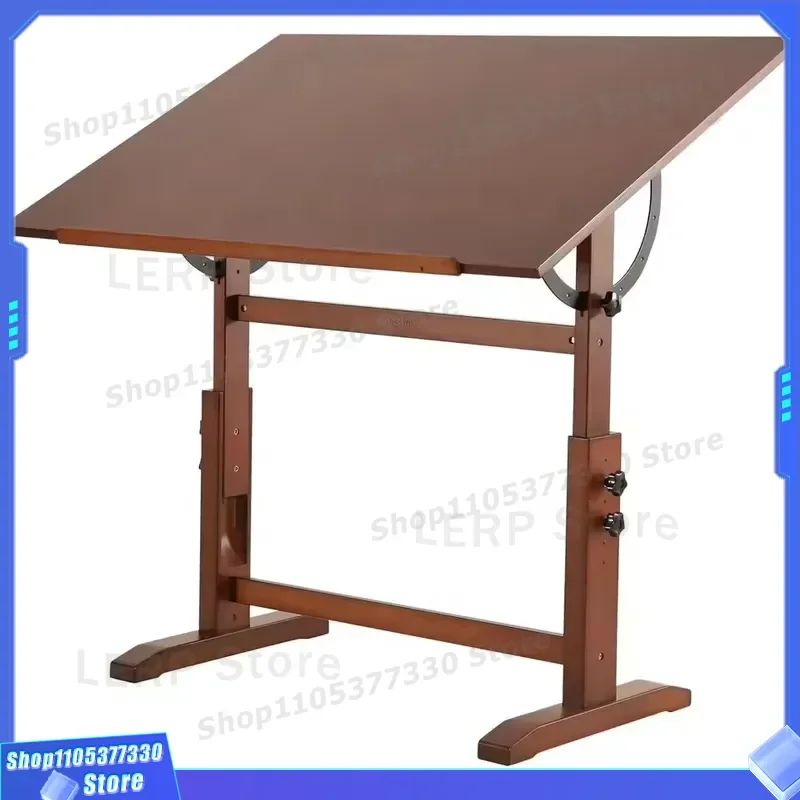 Adjustable Height Solid Pine Drawing Table for Artists Large Size Versatile Easel Stand with Angle Control for Painting