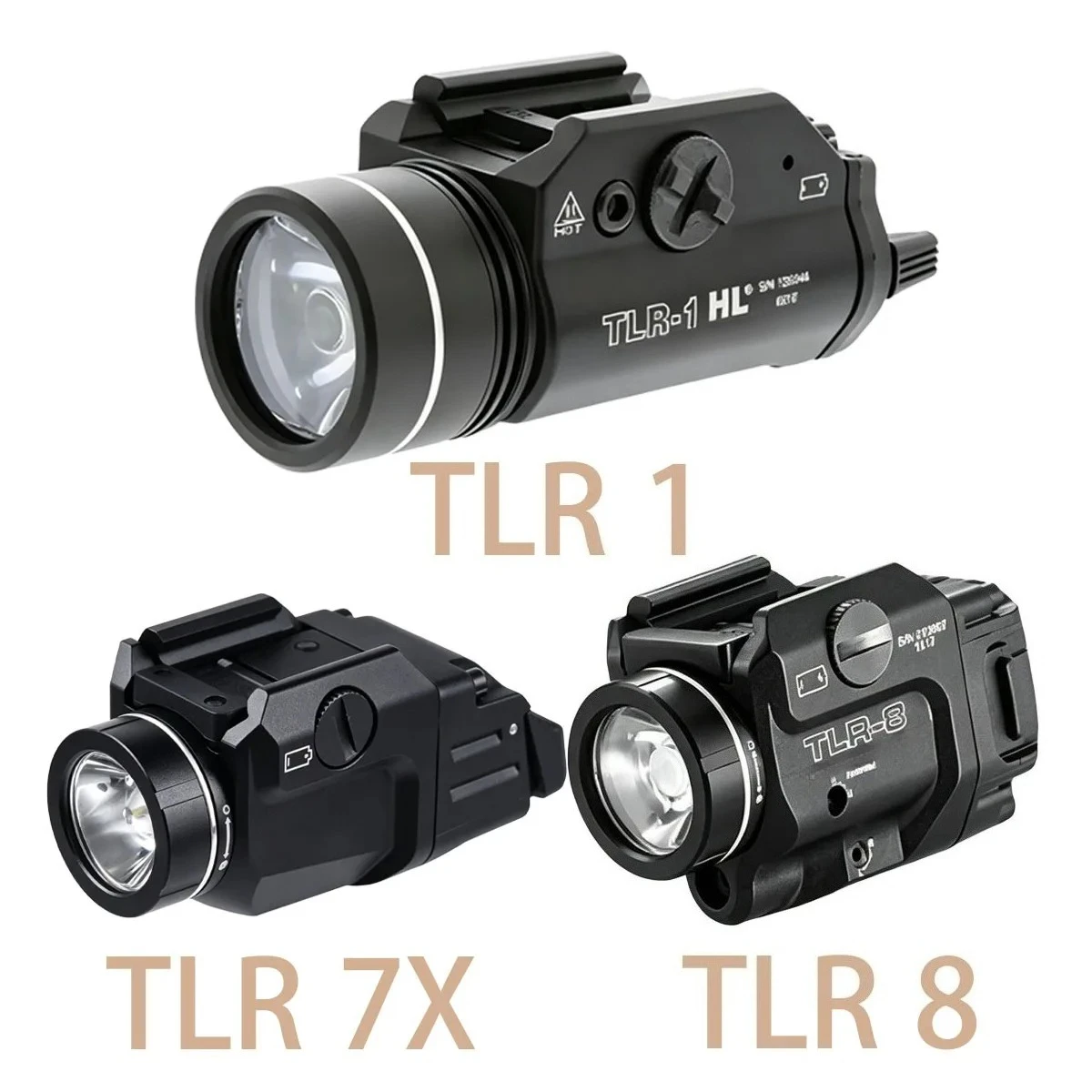 Tactical TLR-1 TLR-7 TLR-8 TLR Scout Light For 20mm Rail Hunting Spotlight Outdoor LED Flashlight Lamp Torch for G17 G19