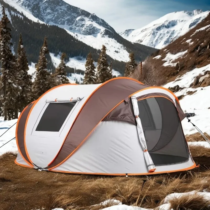 

Automatic Pop-Up Tent Single Layer Four Season Waterproof Oxford Polyester Portable Foldable Camping Set For Outdoor