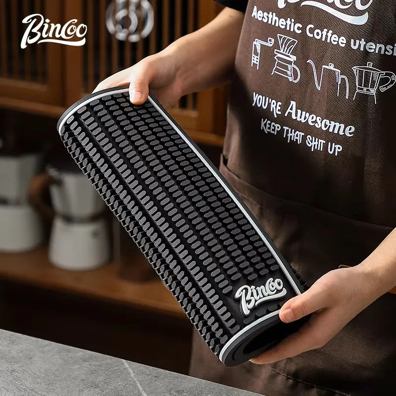 Bincoo Coffee bar mat thickened water filter multi-functional powder pad coffee appliance storage non-slip silicone pad