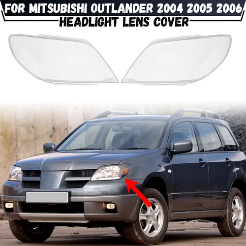 Imagen 1 del producto Cubierta de faro para Mitsubishi Outlander, pantalla transparente, máscara de plexiglás, 2004, 2005, 2006