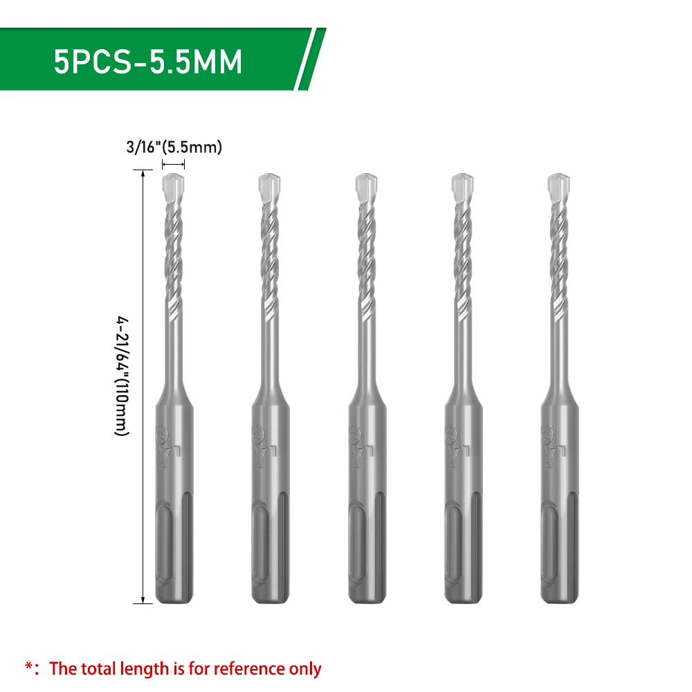 LAVIE 5 stücke 4mm 5mm 6mm Elektrische Hammer SDS Plus Bohrer Set 110mm Beton Wand ziegel Block Mauerwerk Loch Sah Bohren 016 – Detail 11