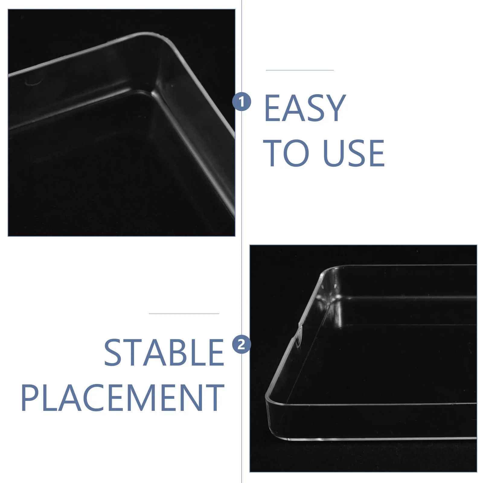 2Pcs Clear Plastic Kitchen Scale Tray Weighing Pan Sturdy Scratch Resistant Digital Scale Replacement for Food Jewelry