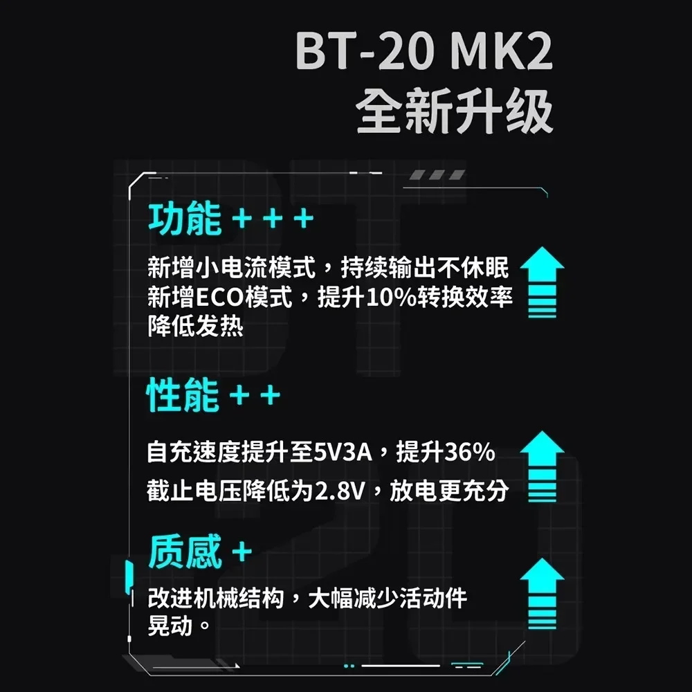 2025BT-20 MK2 وحدة بنك الطاقة القابلة للاستبدال للمساعد الصغير/شاحن البطارية/بنك الطاقة BT20 wingman powerbank bt 20 power