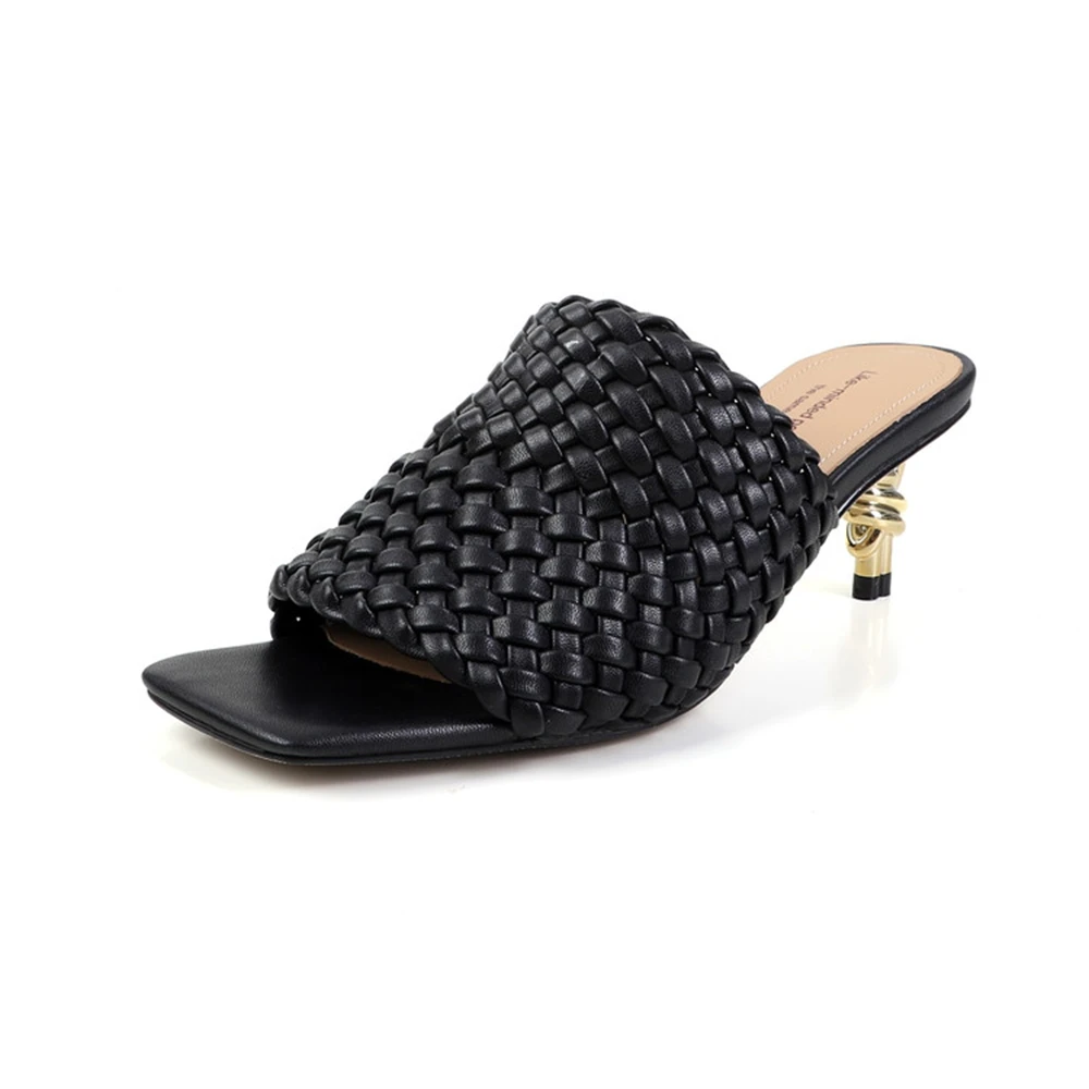 

Genuine Leather Summer Women Open Toed Fashion Sandals Set Dress Wedding Dress Party Walking Business Dress Slippers F7174