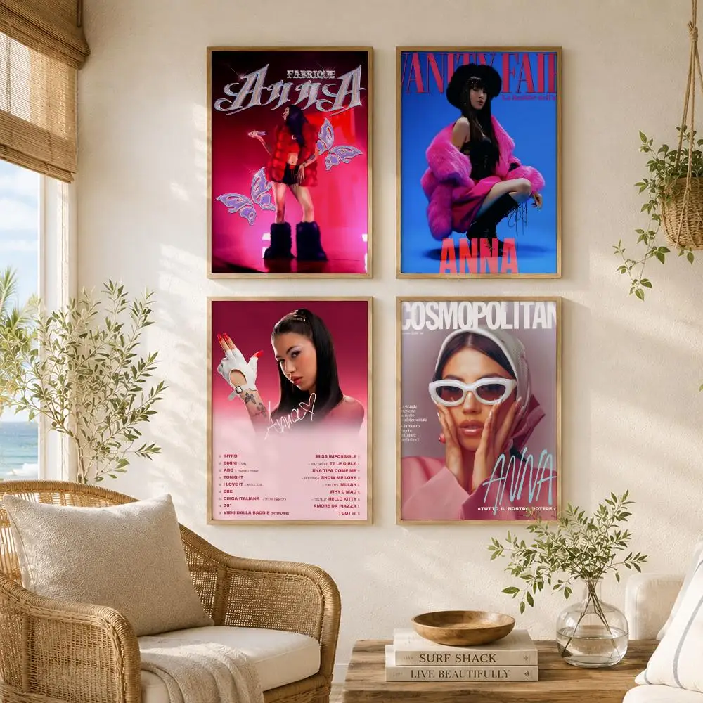 Singer A-anna pepe Poster Versatile HD Waterproof Wall Art Self-Adhesive Decor for Any Space Ideal Gift