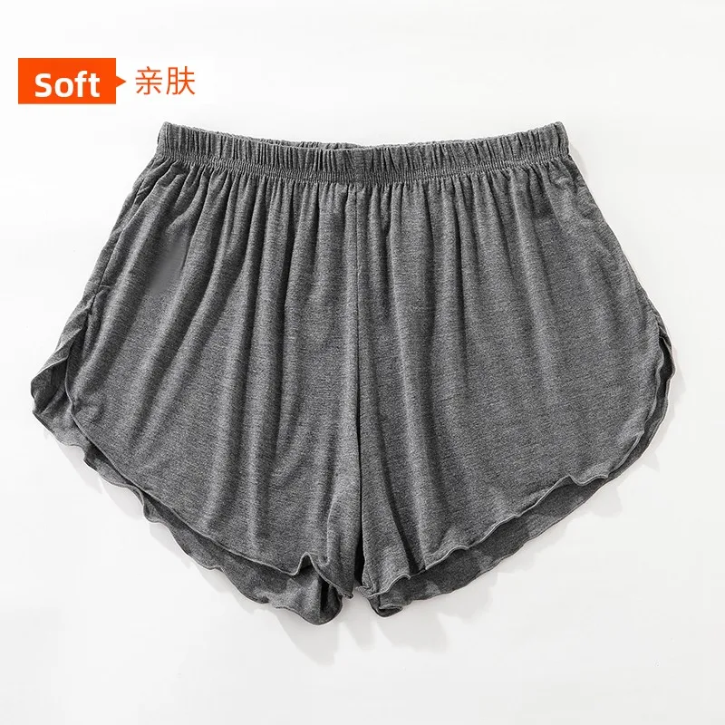 Modal Ice Silk Shorts Women's Summer Large Size Sleepwear Cotton Silk Casual Loose Thin Flower  Underwear Pants