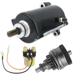 Starter Motor Bendix and Relay for Yamaha Jetski 760 1996-2001, GP760/WB760/XL760 Wave Runner 760 OEM 64X-81800-00-00 18894
