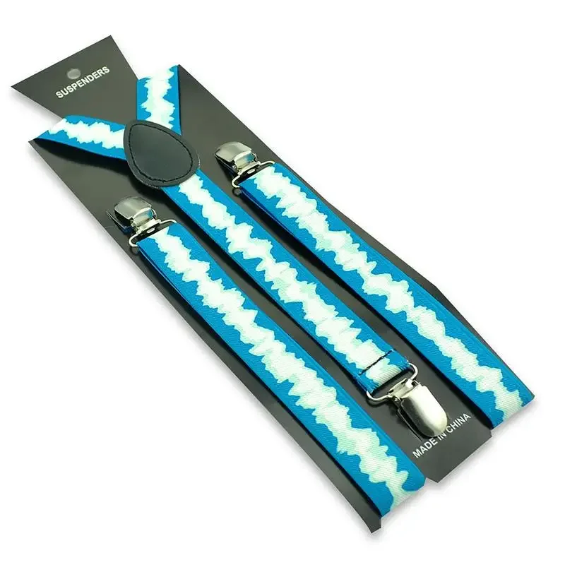 خاص 7 قوس قزح ثلاثية الأبعاد نجمة السماء الألوان الحمالة الأقواس 1 بوصة واسعة Y-الظهر قابل للتعديل الحمالات الرجال Tirantes Hombre الأشرطة حزام #4