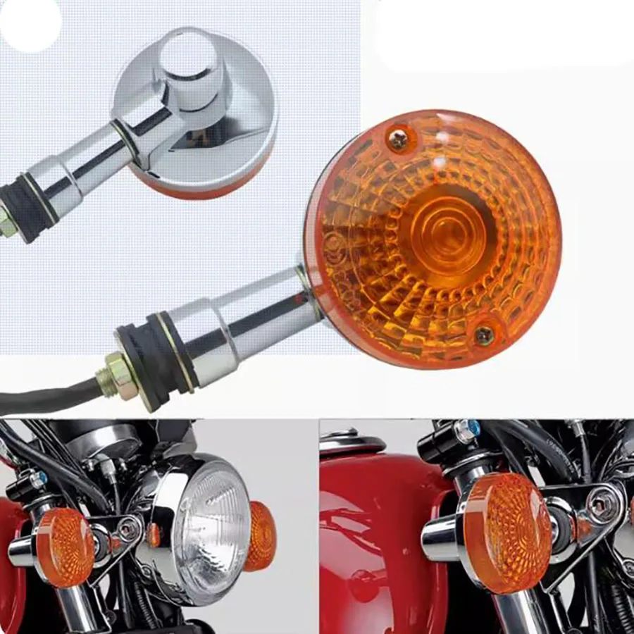 

B123 Motorcycle Front Rear Turn Signal Light For Suzuki GN125 GN250 HJ125-8 Lamp Super Bright Lighting 2 Pcs