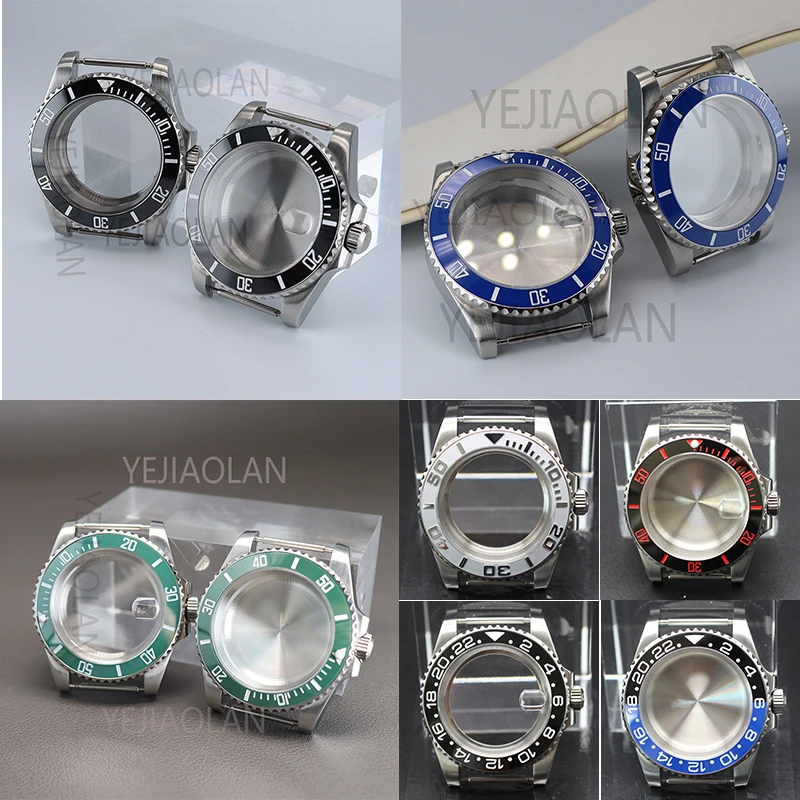 

40mm Men's Watch Case Ceramic Bezel Stainless Steel Fit Seiko nh34 nh35 nh36 eta2824 miyota 8215 Movement 28.5mm Dial Submariner