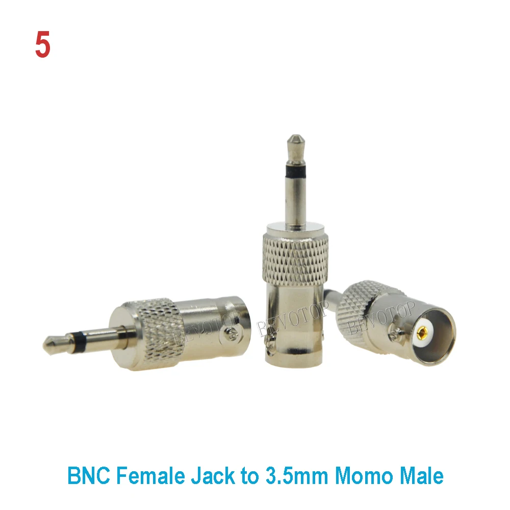1 sztuk/partia BNC na RCA/balan/3.5mm/BNC złącze męskie/żeńskie dla AV TV wideo Audio antena Wifi Banana-J do BNC-K RF koncentryczny Adapter — zdjęcie 7