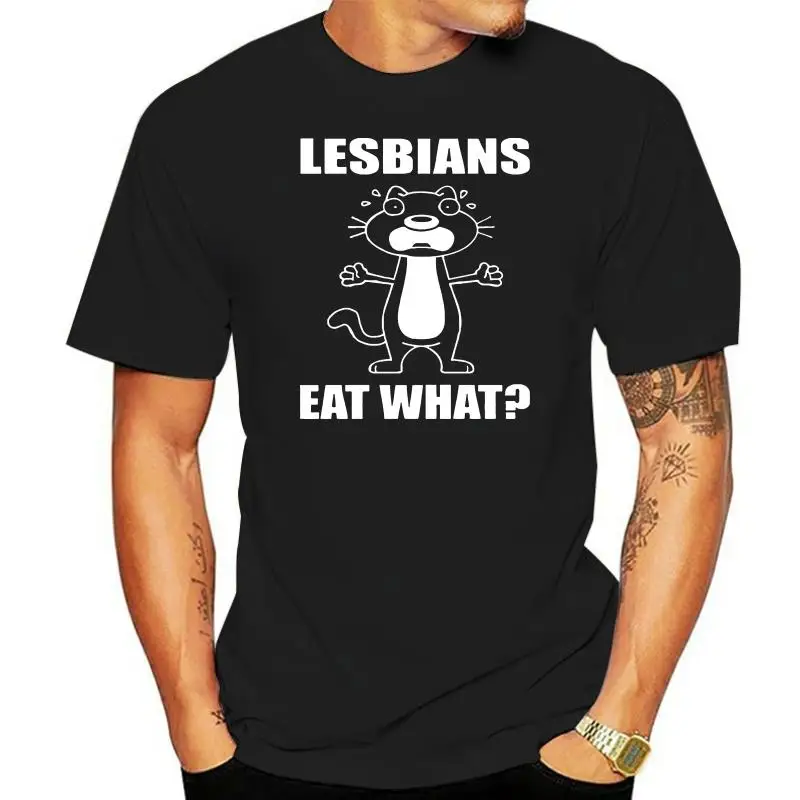 

Мужская футболка LESBIANS EAT, дизайн с коротким рукавом, большие размеры 3xl, винтажная уникальная рубашка с известным юмором в летнем стиле