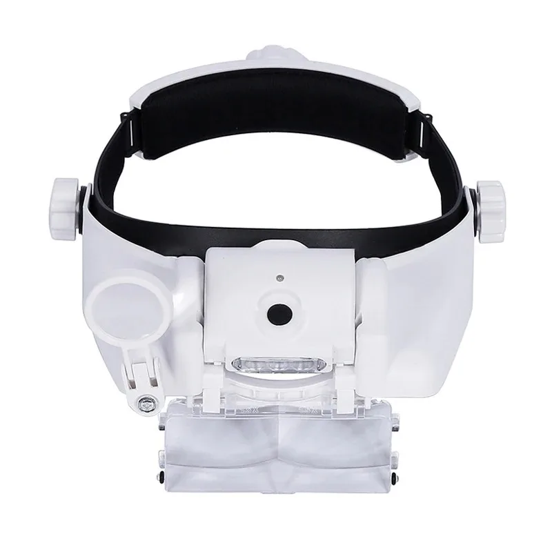 Hands-Free Magnifying Glasses With Illuminated 1.5x-8x Magnification USB Rechargeable For Solder Repair Watchmaking Maintenance