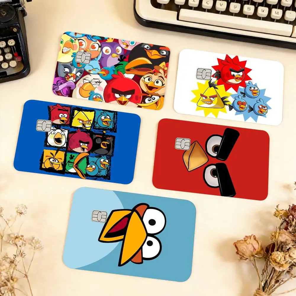 

A-Angry birds Waterproof Film Skin Cover Credit Card Stickers Debit Front Bank Bus Pass
