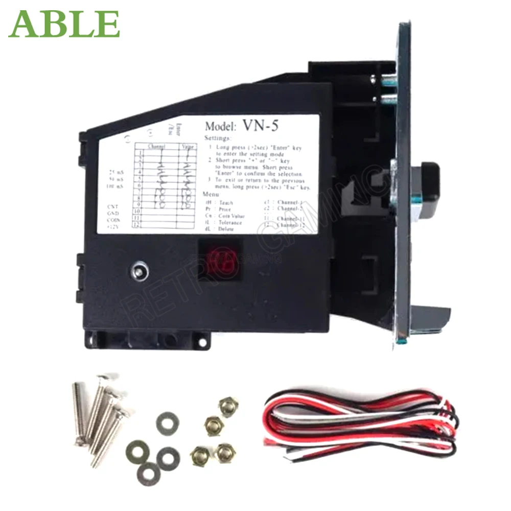 เหรียญอิเล็กทรอนิกส์ VN-5 ตัวรับตัวเลือกเหรียญหลายกลไกแผงชุบอาเขตรูเบิลส่วนพิเศษการล้างรถแบบบริการตนเอง