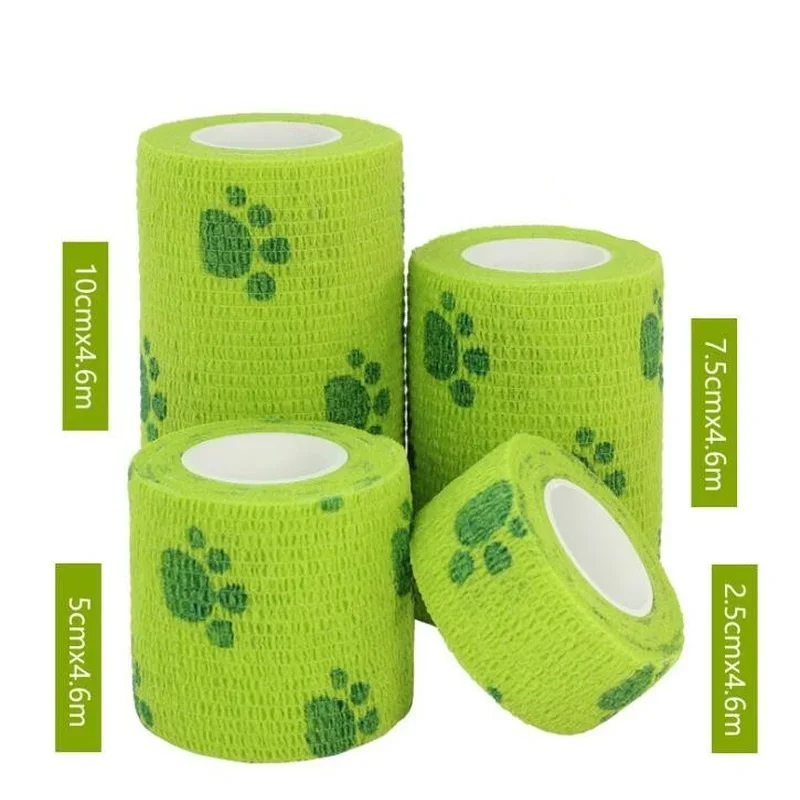 Animal Pattern Printed Self Adhesive Elastic Bandage 4.5m Sports Wrap Tape for Finger Joint Knee First Aid Kit Pet Tape