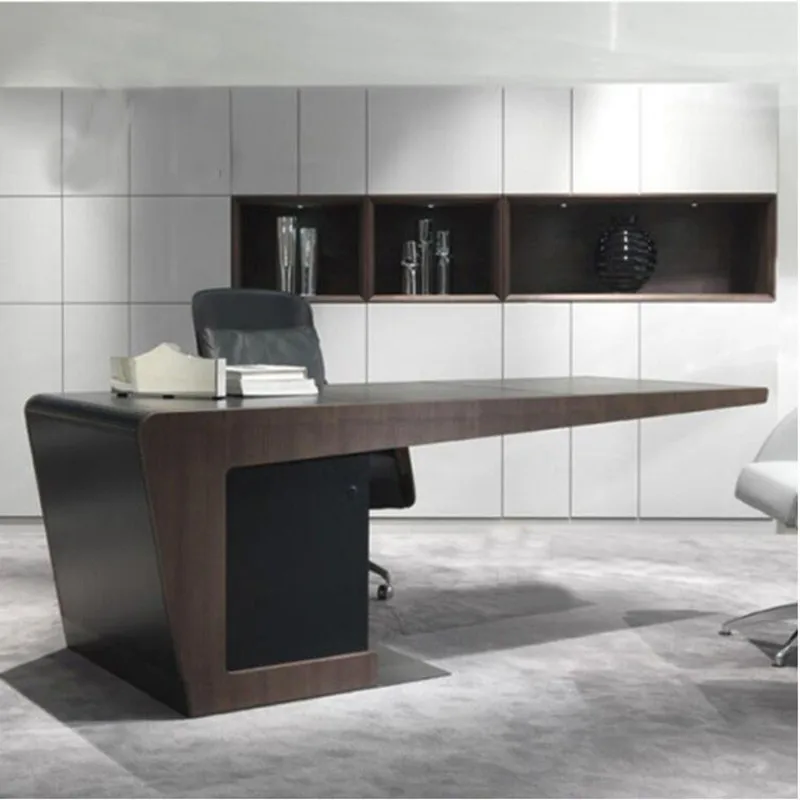 ML Computer walnut color boss table piano paint office art desk decoration
