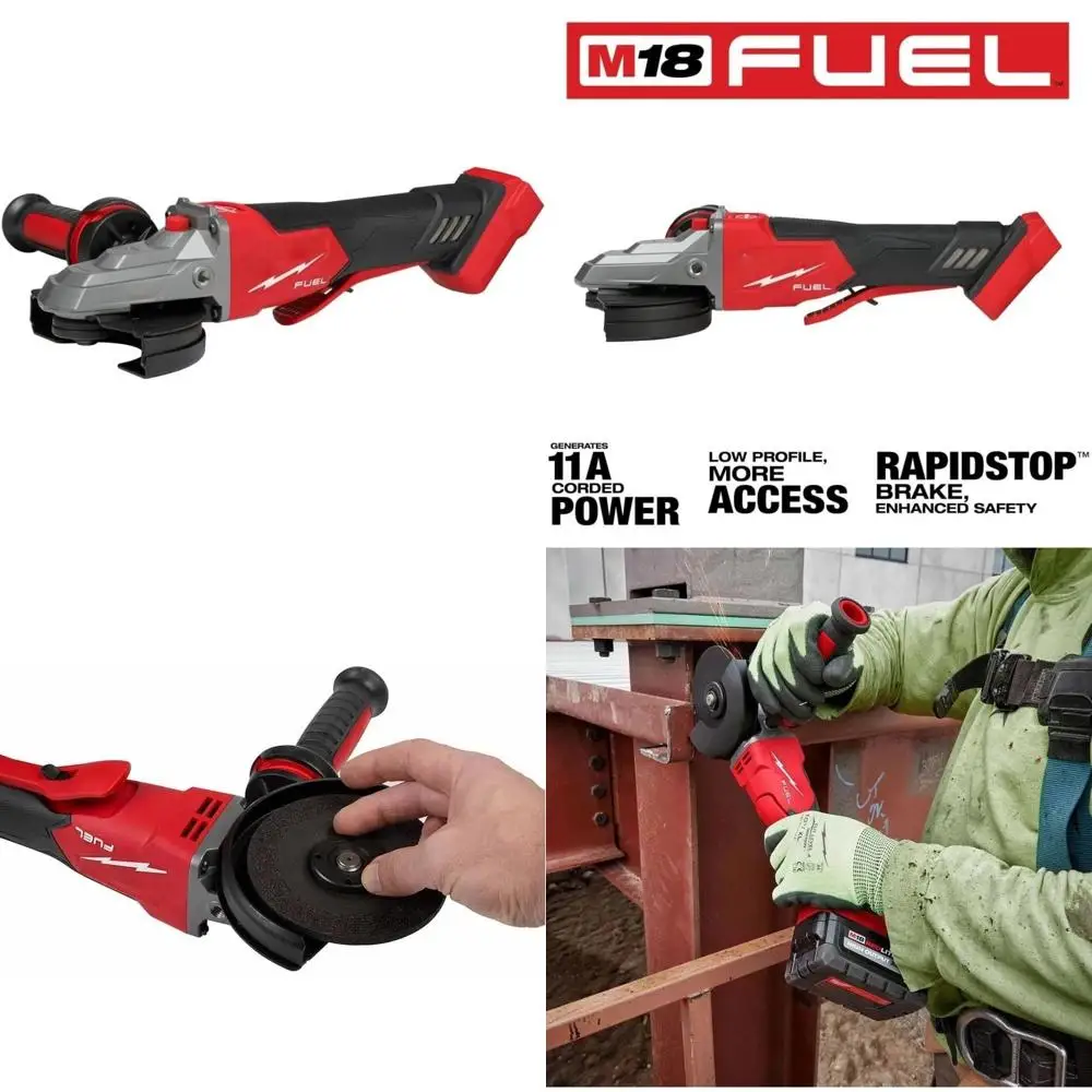 

5-дюймовая лопастная шлифовальная машина с плоской головкой 18 В — мощная угловая шлифовальная машина, совместимая с батареями 18 В, голый инструмент для сверхмощных применения