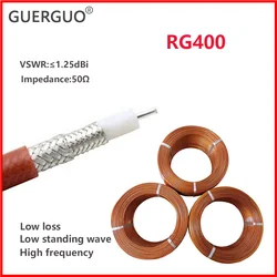 RG400 Cable High Quality Low Loss 50 Ohm 50-3 Double Shielded RF Coaxial Cable Jumper Wire Cord 50CM 1M 3M 5M 10M 15M 20M