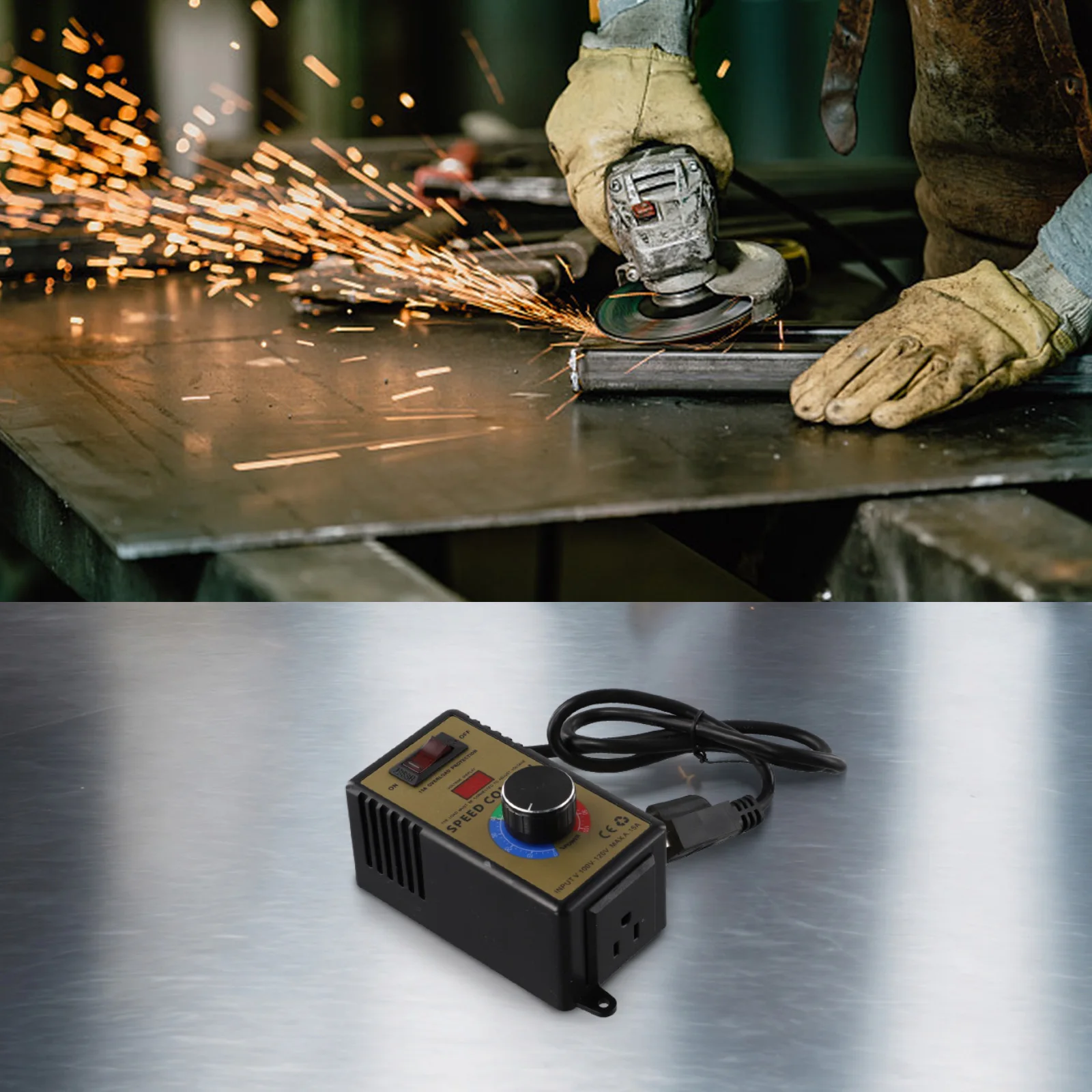 Angle Grinder Speed Controller Speed Control Switch Hand Electric Drill Polishing Fan Stepless Speed Regulation Speed Controller